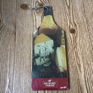 NEW Vintage Hickory Farms Glass Cheese Board 1980s